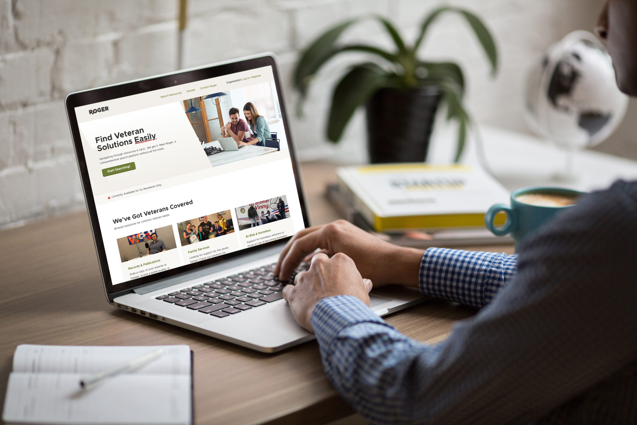 Man using laptop